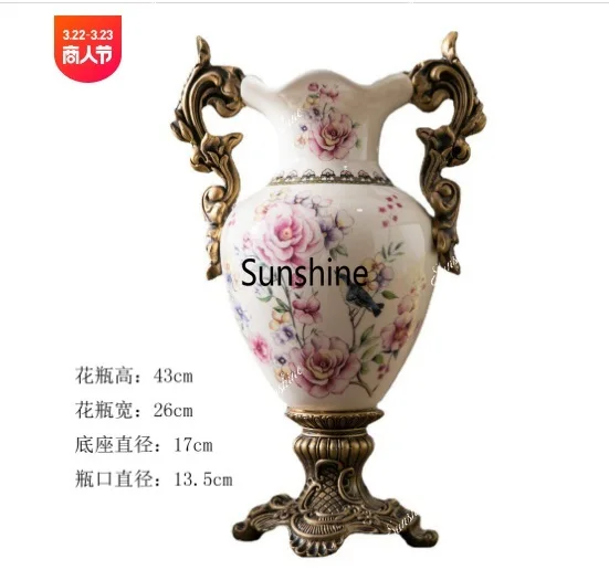Cracked ceramic vase European Home Furnishing decoration can crack Leah ceramic vase  flower