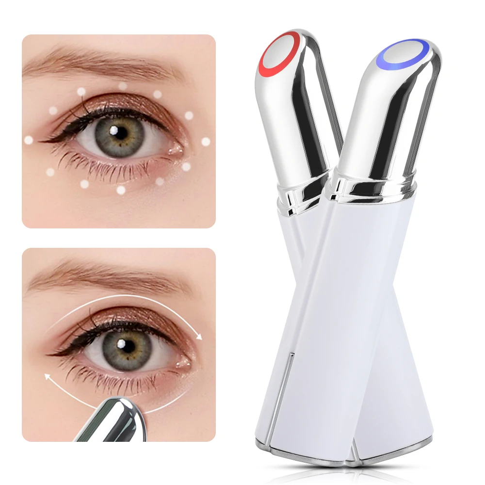 

Red Light Electric Facial Massager Heated Vibration Eye Beauty Instrument For Relax Eye Dark Circles Eye Bags Wrinkles Puffiness