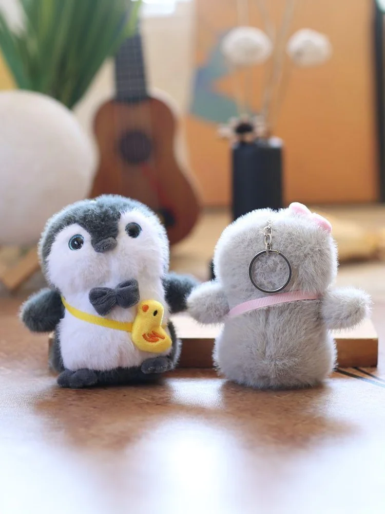Schattige kleine pinguïn pluche pop sleutelhanger - hanger en rugzak hangende decoratie perfect cadeau