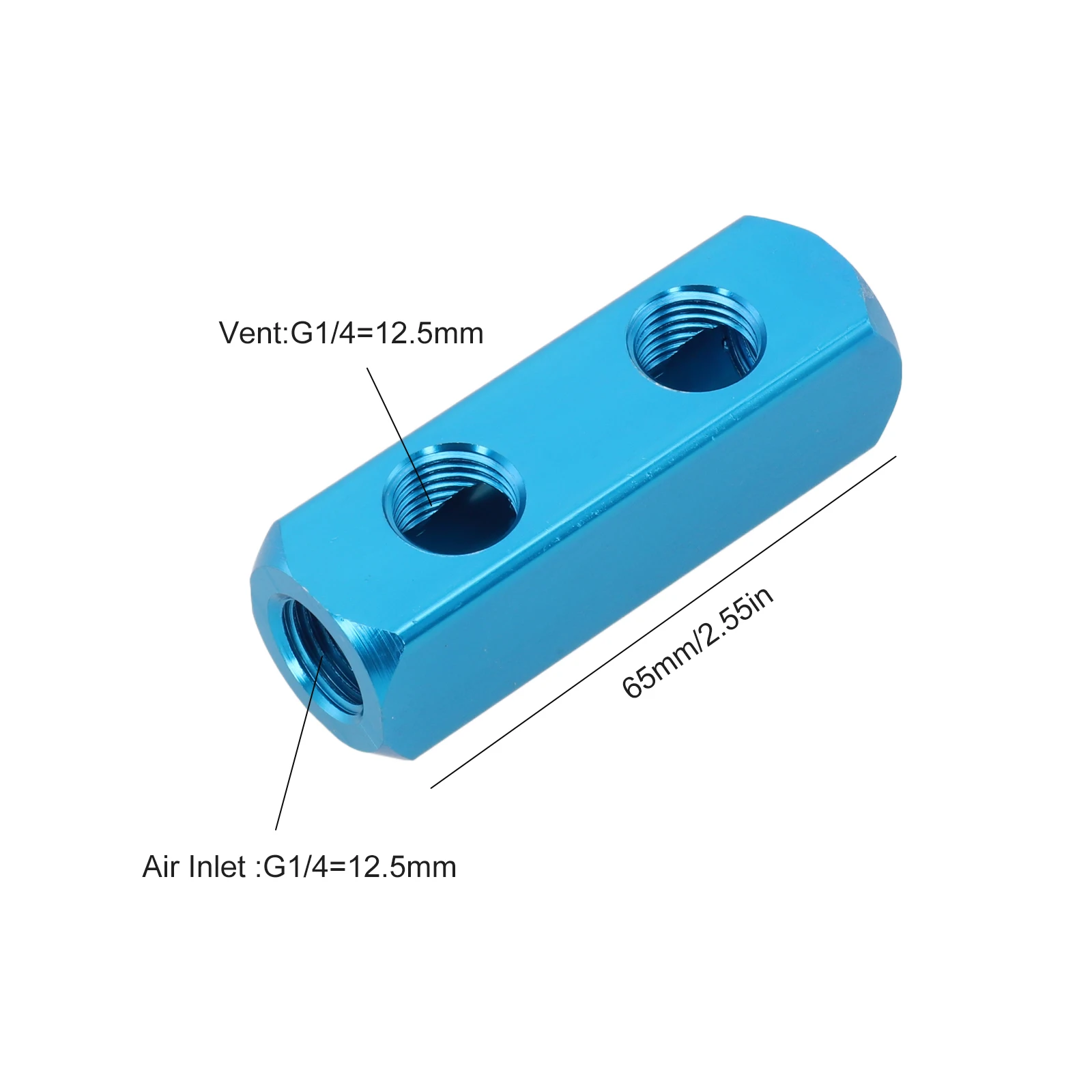 

Commercial Settings Pneumatic Connector Quick Plug-in Connector 1/4 PT Thread Aluminum Block Consistent Airflow Distribution