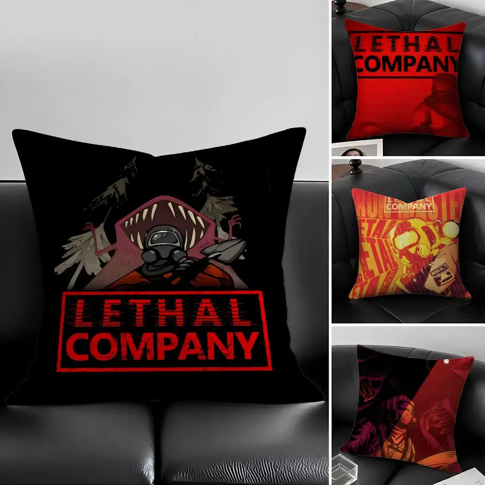 Game Lethal Company Cushion Cover Natural Linen Pillowcase Set, All-in-One Decor for Sofa, Bedroom & Chair