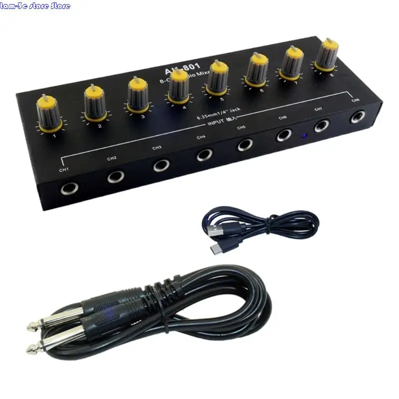 

D0UA Compactly Audios Mixer With 8 Inputs And 1Output For Live Sound 6.35mm