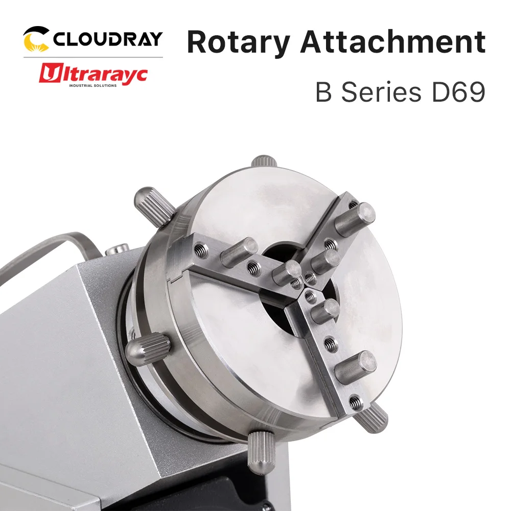 Ultrarayc Rotary Attachment B Series Device Fixture Gripper Three-Jaw Chuck Rotary Worktable for Laser Marking Parts Machine