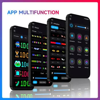 大型APP卡車汽車惡魔眼LED像素面板燈遙控音樂控制自訂文字滾動燈,適用於擋風玻璃 10 最佳銷售 汽車底盤燈 - №10