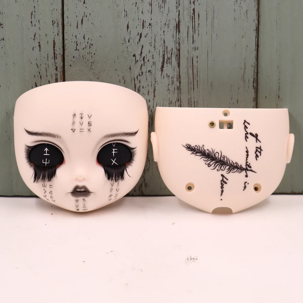 Sacrifice ICY DBS OOAK Blyth Doll Hand-Painted Face Plate Including Back Plate Screws Carved lips 1/6 BJD Anime Girl