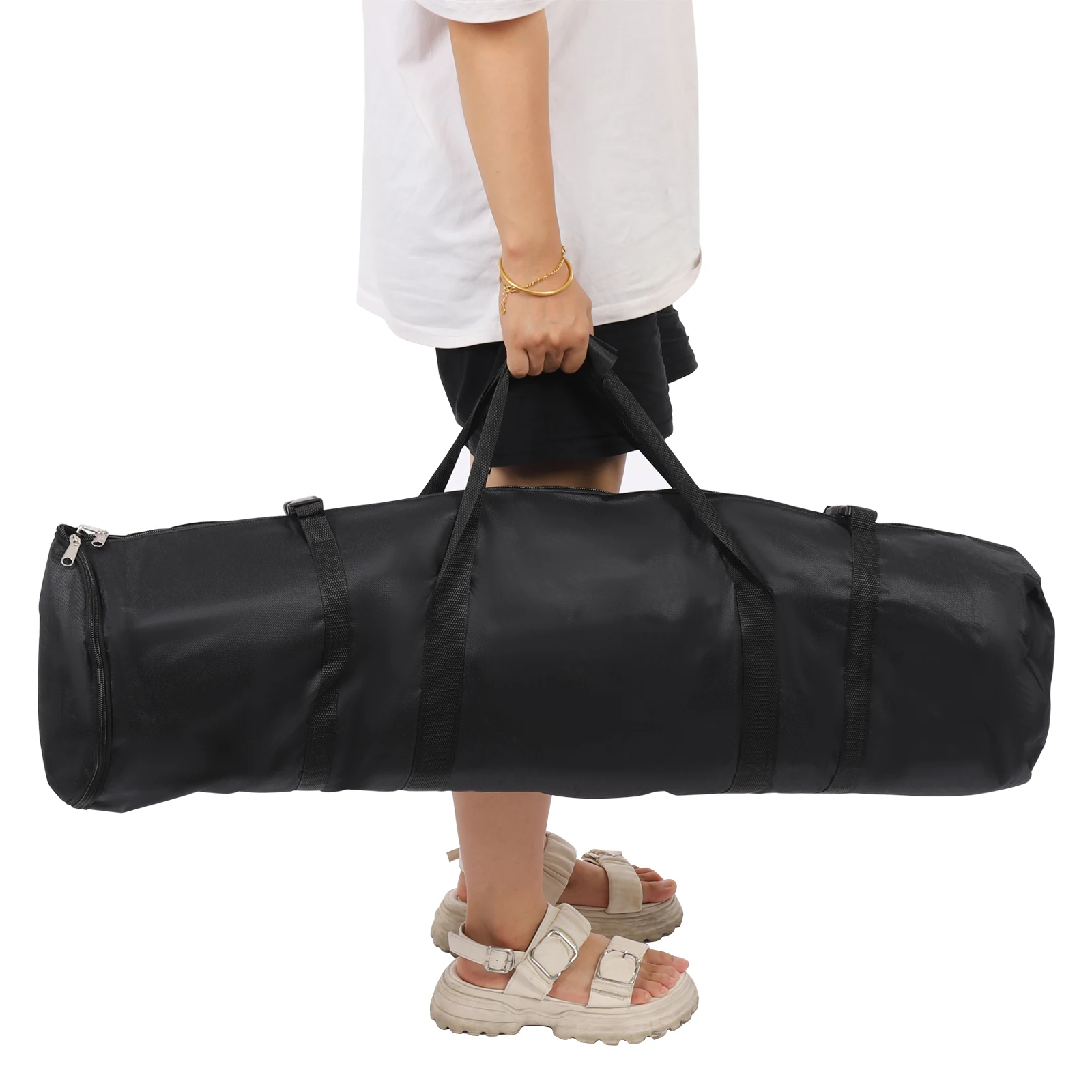 Großer schwarzer Bildschirmhintergrund mit Ständer, 7,87 Fuß x 13,12 Fuß, verstellbares Fotografie-Hintergrund-Stützsystem für Fotostudio-Video