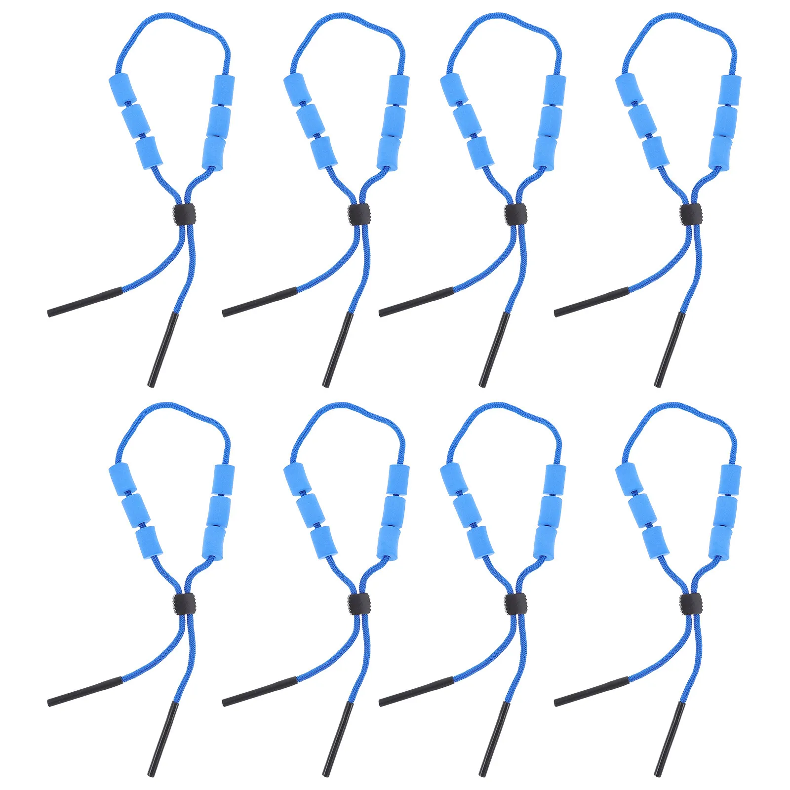 

8Pcs Floating Glasses Lanyard Sports Swimming Glasses Rope Adjustable Toggle Comfort Fit High-Durability Fabric Foam Floaters