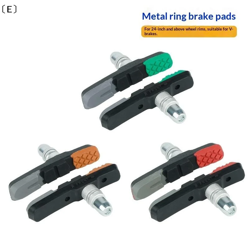 〔E〕2 PCS Robust Hard Wearing Rubber 70mm V Brake Pads For Metal Rim Fit Wet Dry Conditions