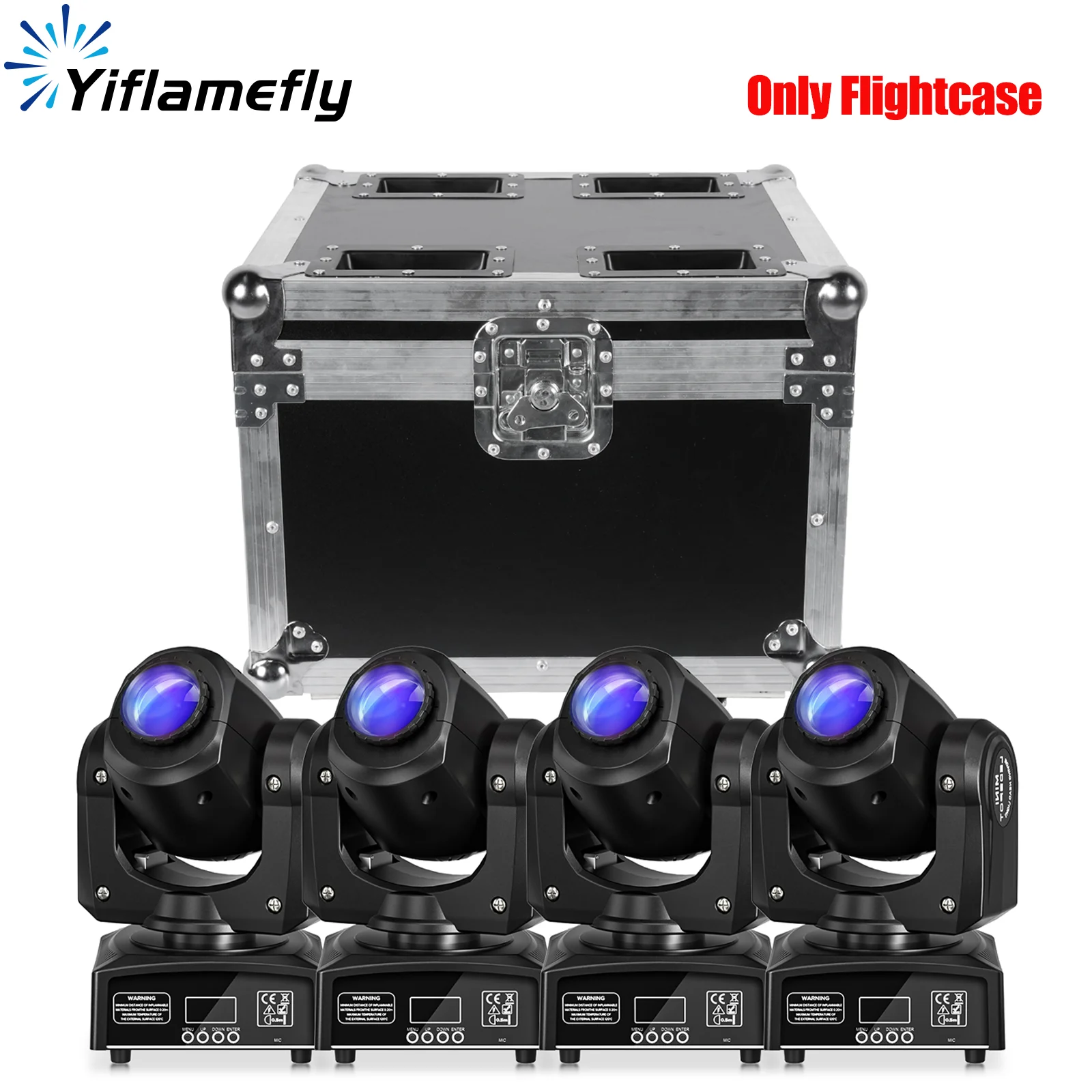 

Чехол Yiflamefly Airline с колесом, сверхмощный чехол Gator, индивидуальный кейс для 4 шт., 30 Вт, RGB светодиодный черный луч, движущаяся головка