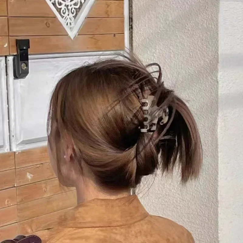 Pinces à cheveux rouges en acétate de 5.5cm de Long, pour filles et femmes, accessoires pour cheveux à nouer, nouvelle mode coréenne