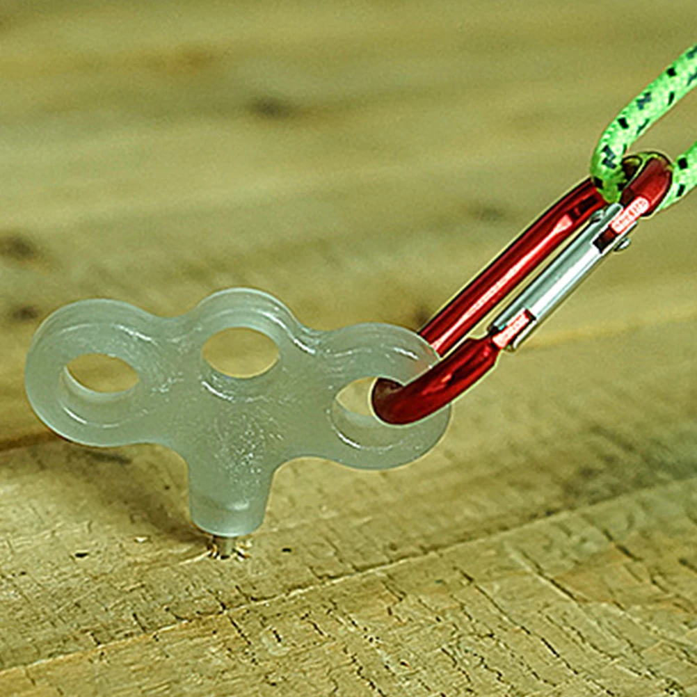 

BIUDECO 4pcs Stainless Steel Rope Nails Ground Pegs for Lawn Camping Canopy Deck Accessories