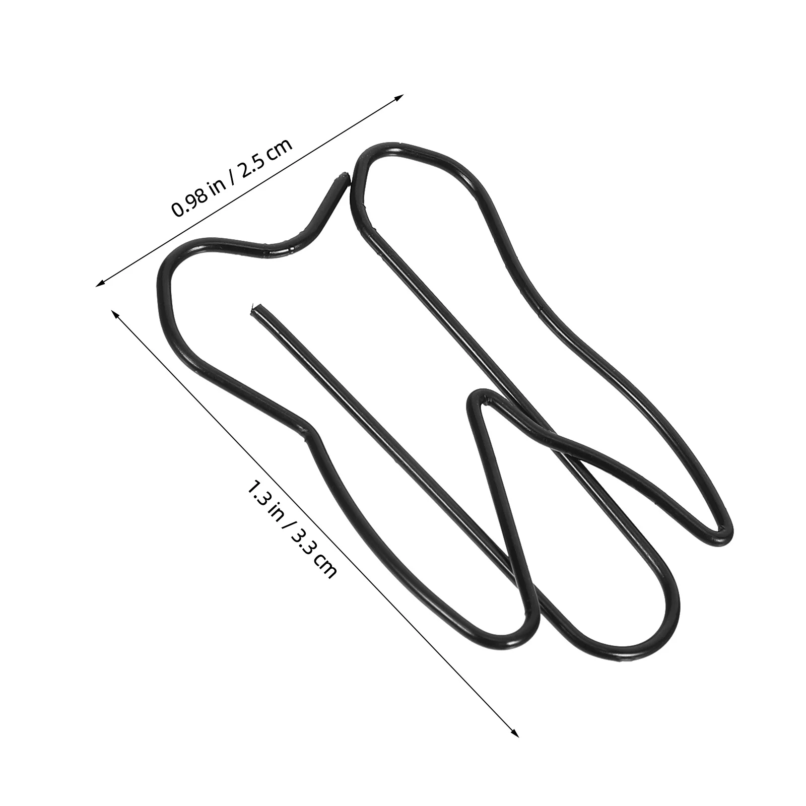 100Pcs Black Paper Clips Tooth Design Strong Hold File Fasteners for Home Workstation Memo Binder Bookmark Craft Kids Students