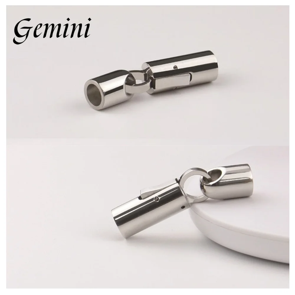 5-10Pcs Stainless Steel Double-headed Bayonet Clasp 6mm for Leather Bracelet DIY Accessories Jewelry Making Supplies Wholesale