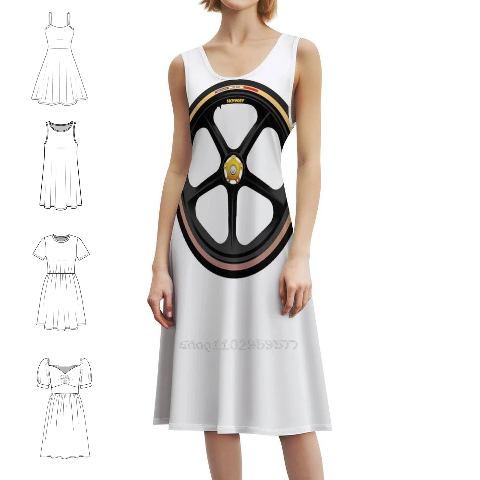 

Panaracer-Skyway Tuff Wheel-Black-Old School Bmx Women's Elegant Party Dress A-Line Dress With Short/Long/Sleeveless Options