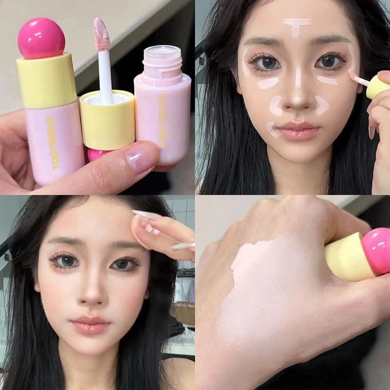 ミルクホワイトコンシーラー抗セルネスメイクアップペン明るく高カバレッジピンクパープル液体ノーズシャドウ顔輪郭コンシーラースティック