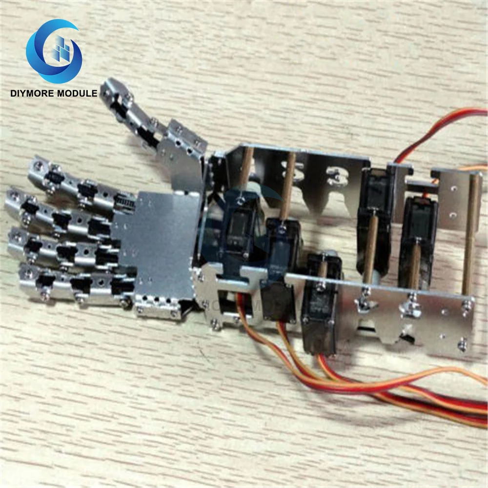 5DOF Robot Right hand five-degree-of-freedom manipulator Five-finger metal manipulator Mini bionic gripper DIY parts