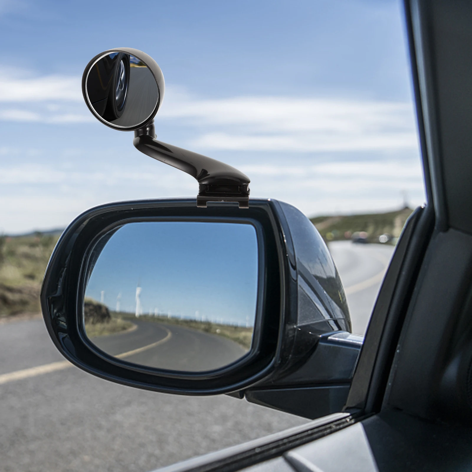 

Blind Spot Car Mirror Left Round High Definition 360 Degree Adjustable Anti Glare Stick-on Blind Spot Mirror for Suv Truck Car