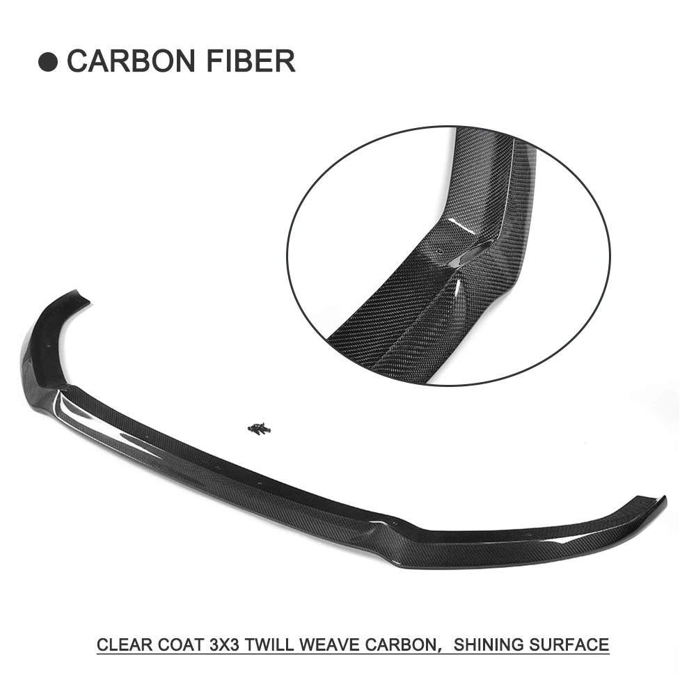 Carbon Fiber Car Front Bumper Lip Chin For Audi S3 A3 8V SLINE Sportback 2door Hatchback 2017 2018 front Splitters Spoiler Apron