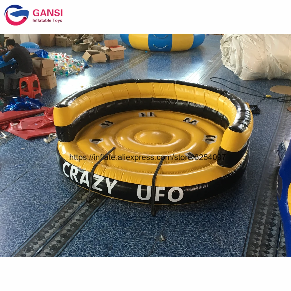 

Commercial Inflatable Water Sport Game Flying Water Boat,3M Diameter Inflatable Crazy UFO For Water Park