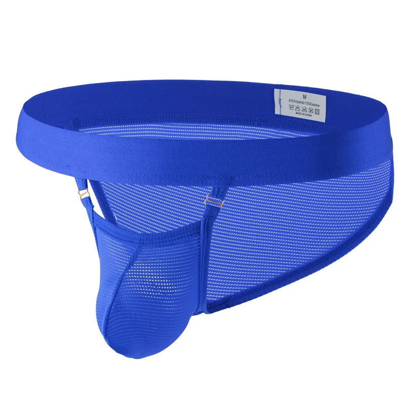 Sexy Hollow Out Laagbouw Slips Heren Meah Scrotum Ademend See Through Ondergoed Ardennen Pouch Lingerie String Homme Onderbroek