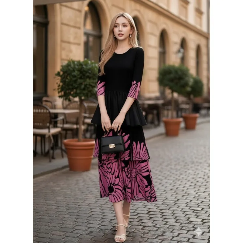 

Плиссированные платья Miyake Plisse Fold 2026, весеннее новое платье больших размеров, модное свободное темпераментное элегантное тонкое плиссированное платье, юбка-тортик