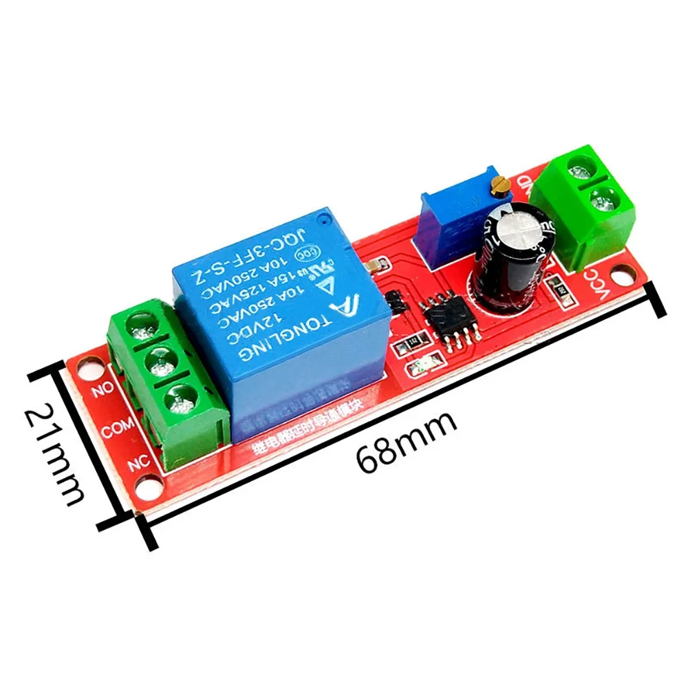 NE555 DK555 Timer Switch modulo di disconnessione regolabile modulo relè di ritardo DC 12V relè di ritardo shield 0 ~ 10S