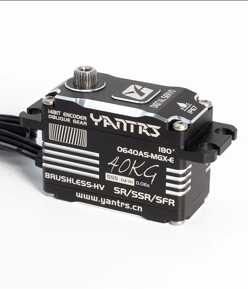 YANTRS-Sensor magnético de bajo perfil, Servo impermeable sin escobillas, engranaje de acero oblicuo 0,06 S programable con SANWA FUTABA SRSSR, 40KG