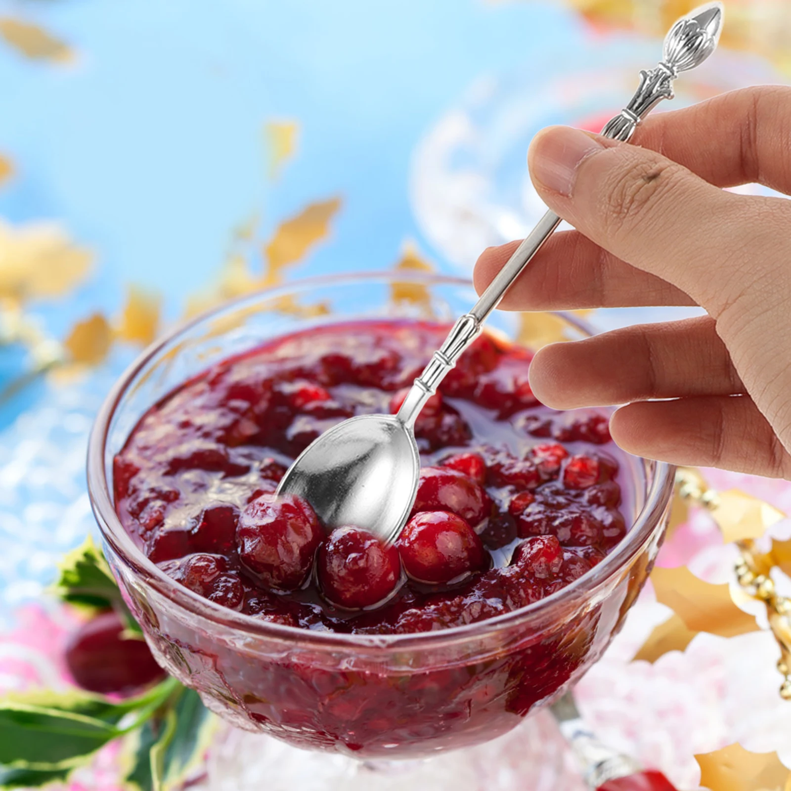 

Stainless Steel Mini Coffee Espresso Spoons Alloy Dessert Sugar Stirring Tea Spoons Compact Small Silver Kitchen