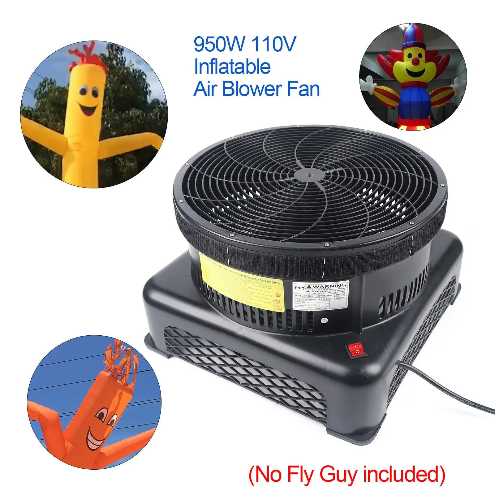 팽창식 튜브맨용 17.7인치 950W 공기 송풍기 – Fly Guy Sky Puppet Air Dancer