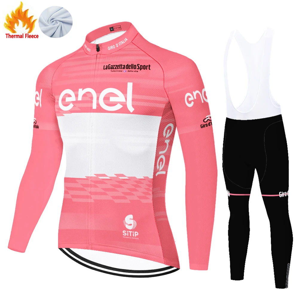 Tour De Italia Giro d\'Italia Winter Thermal Fleece Велоформа Мужская Maillot Velo Homme Roupa Ciclismo Masculino Cycling Jersey