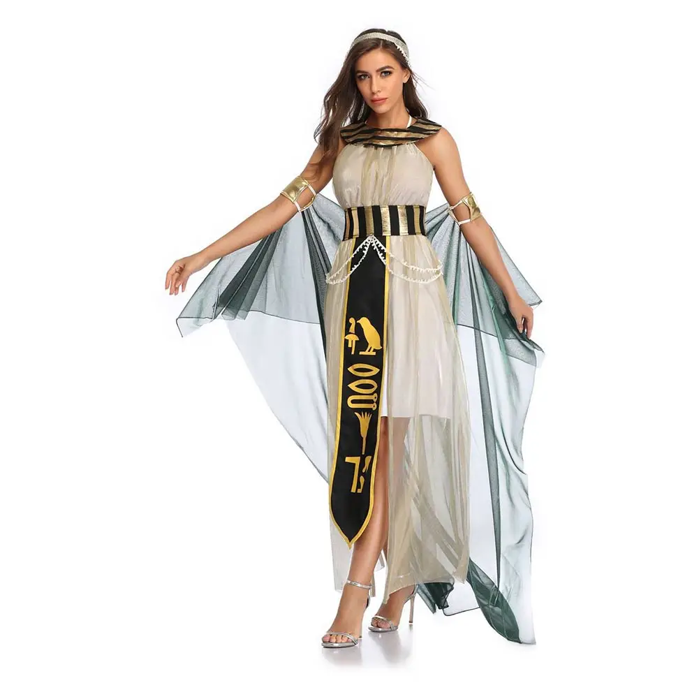 Pharaoh Cleopatra Cosplay Men Women Couple Fantasy Stage Costume Disguise Adult Roleplay Fantasia Outfits Male Female Halloween