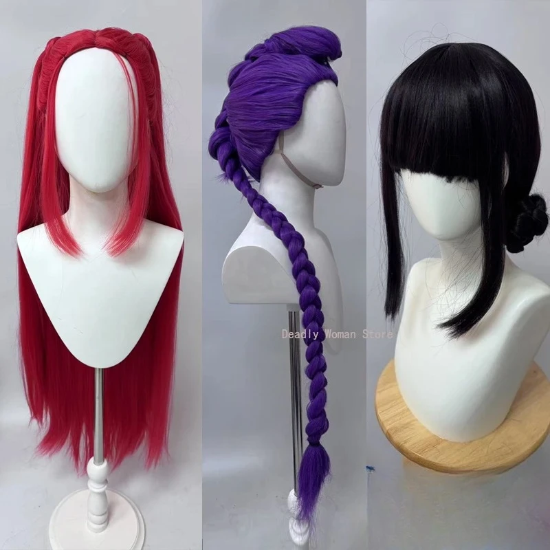 

In Stock Huntrixx Rumi Mira Zoey Cosplay Wig Anime Movie Cosplay Heat Resistant Synthetic Hair Wigs +WigCap