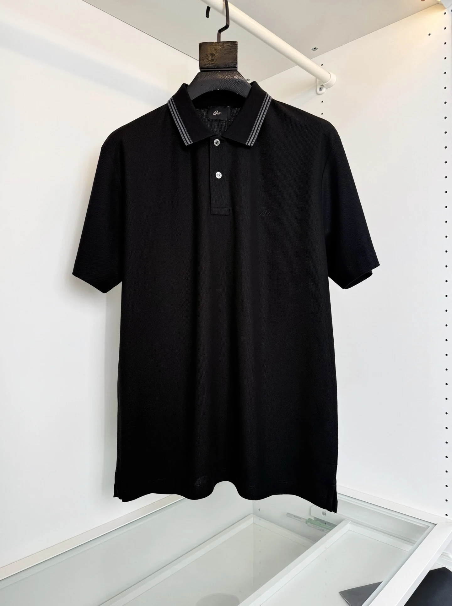 BLLIYOSS stand collar T-Shirt men Cotton High-quality ventilate Casual half Sleeve Solid color versatile Old Money size M-2XL