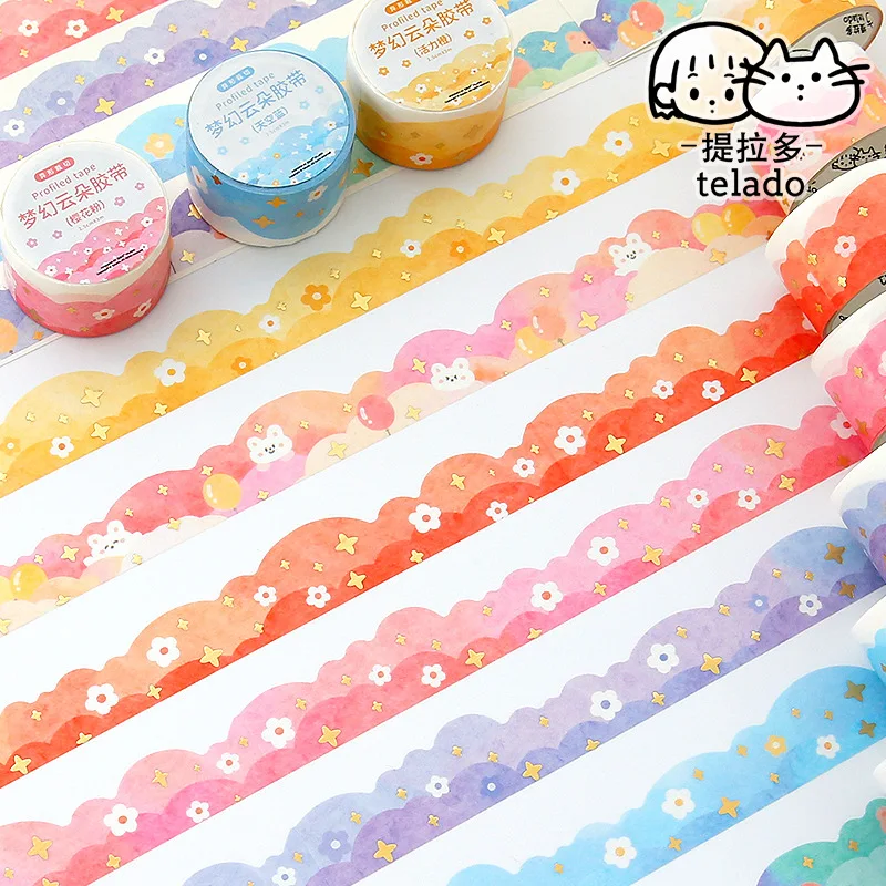 Dream Cloud  Decorative Adhesive Tape Cute rabbit bear Masking Washi Tape Diy Scrapbooking Sticker Label Japanese Stationery