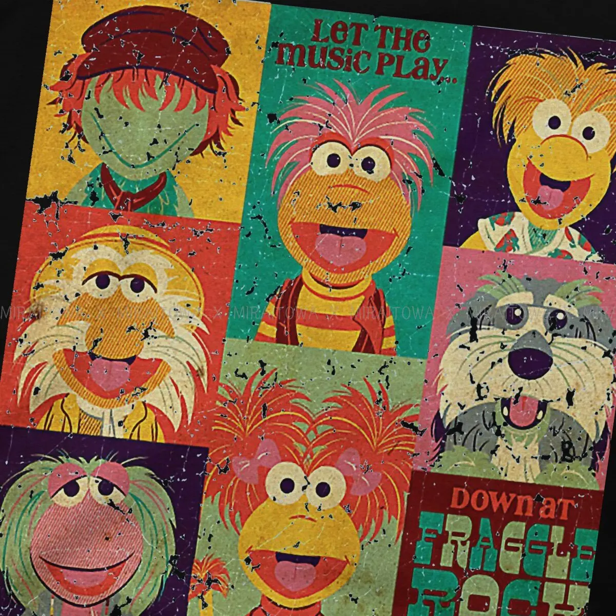 Team Unique TShirt Fraggle Rock Muppets Anime Top Quality Hip Hop Idea regalo T Shirt Stuff vendita calda