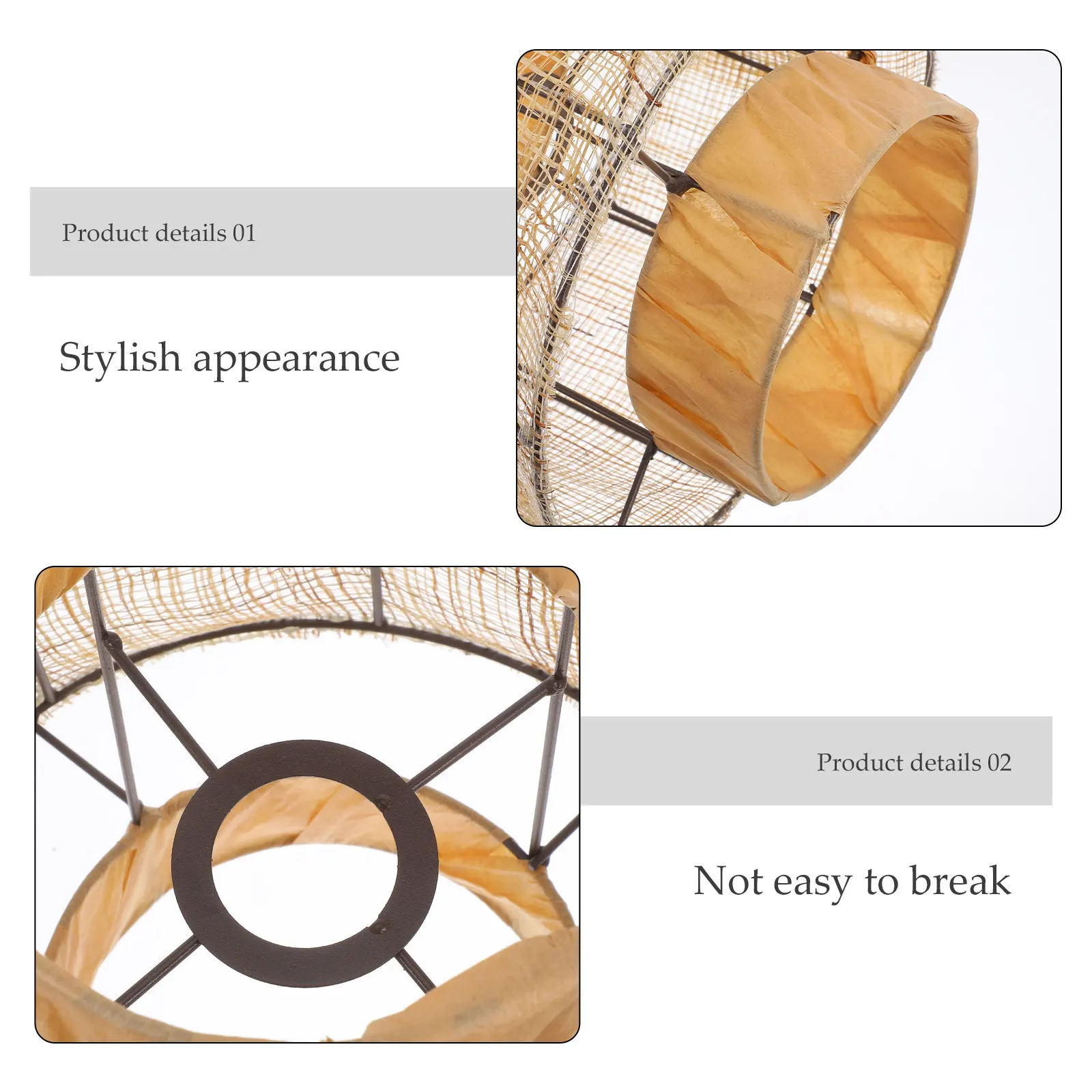 Desk Light Cover Woven Lampshade Small Lamp Shade Replacement Lantern Decor Rustic Boho Modern Lamp Shade for Dining
