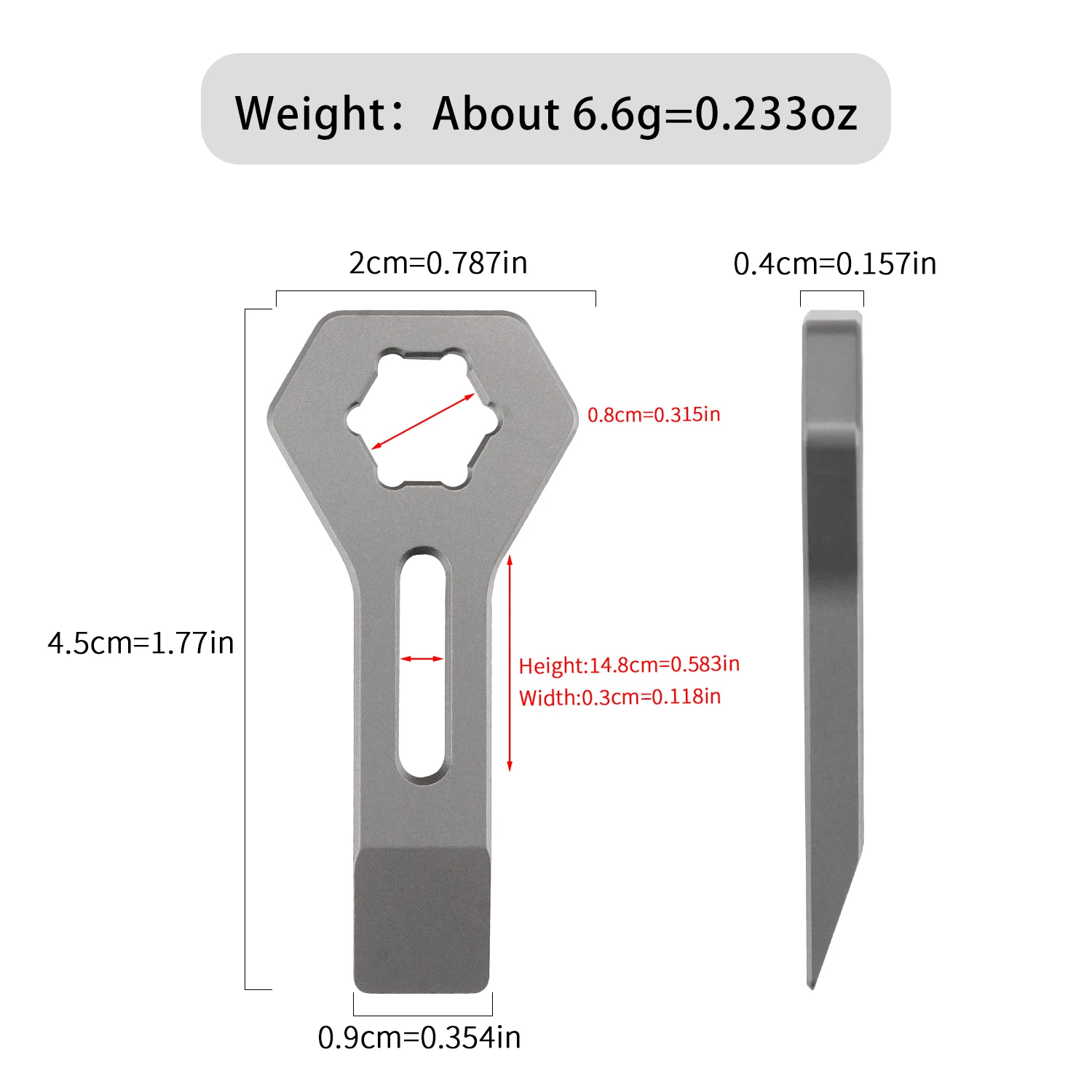 Mini EDC pry bar Multi functional keychain accessories Mini hex wrench