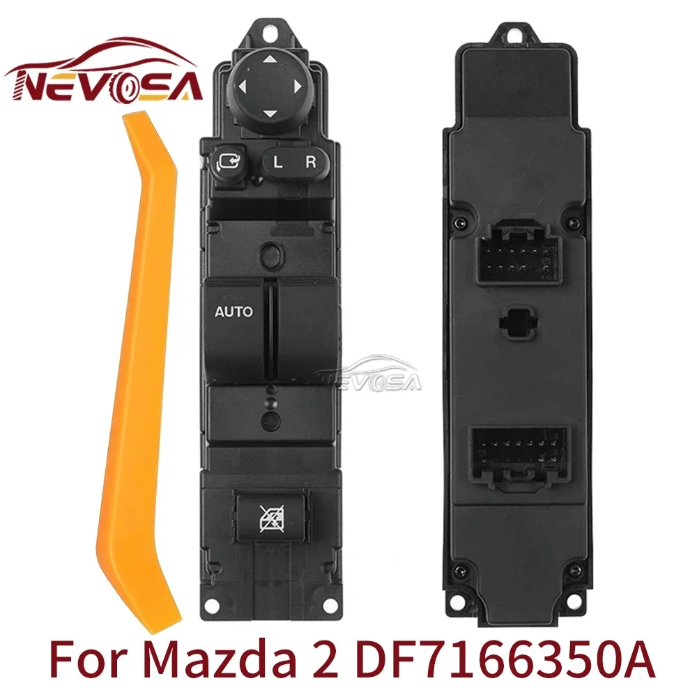 3-Doors For Mazda 2 Mazda2 2008 2009 2010 DF7166350A DF71-66-350A Electric Master Power Window Control Switch Left Right Driver