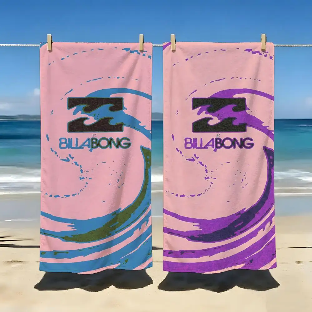 Toalha de Praia B-Billabong, Toalha de Viagem, Toalha de Banho, Luxuosa e Leve para Camping e Piscina