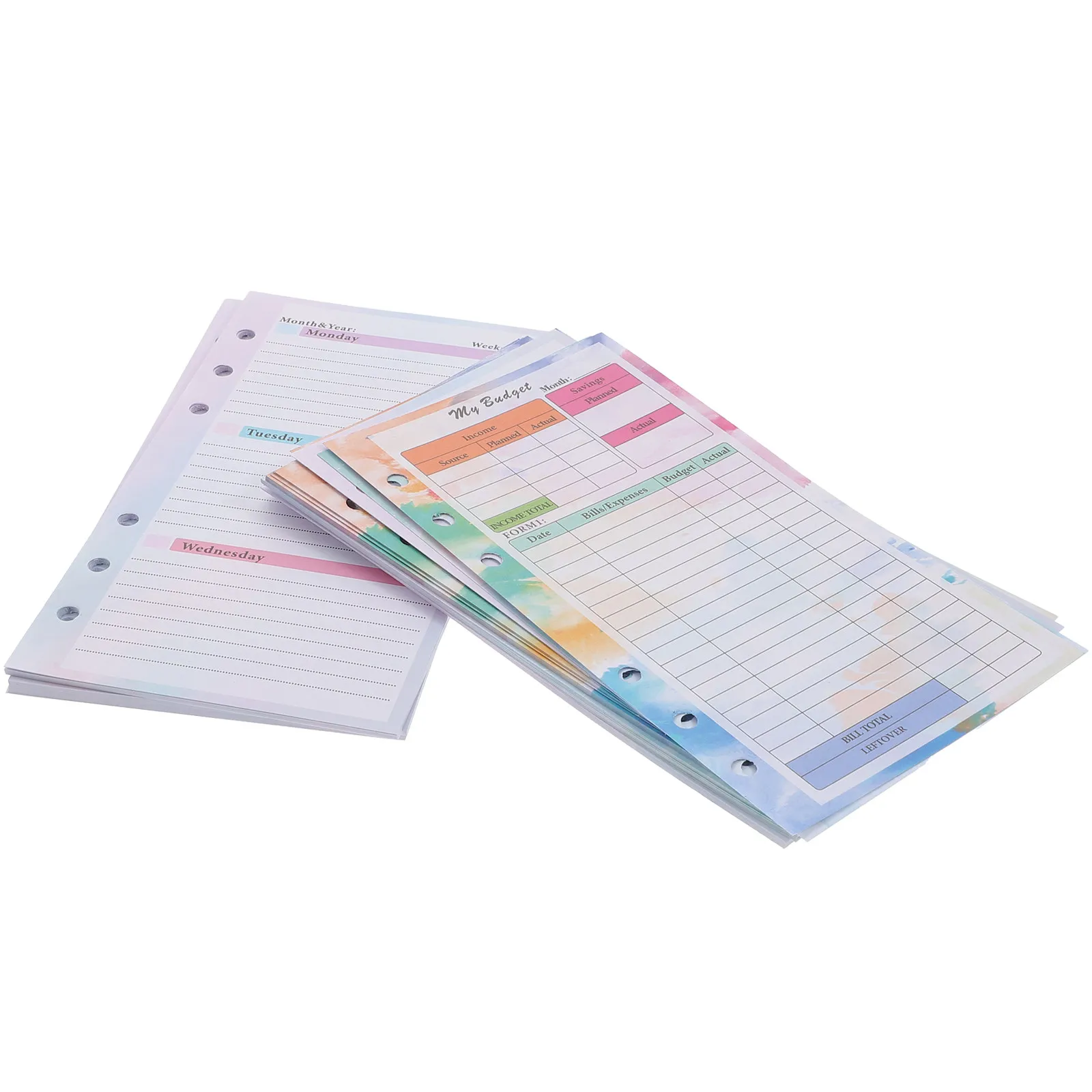 

1Set Portable Budget Binder Notebook Loose-Leaf Sheets Expense Tracking Notepad Money Recording Papers for Travel Home Business