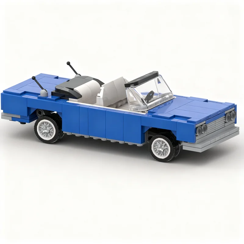 294pcs MOC 1964 Chevy Impala Working Hydraulics Diy Building Blocks Kit Creative Set Challenge Starship Toy Gift For Hobbyists view 4