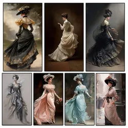 Diamond Painting Art DIY Vintage Lady Roman Woman Diamond Mosaic Kit 5D Square Round Rhinestone Cross Stitch Home  Decor Gifts