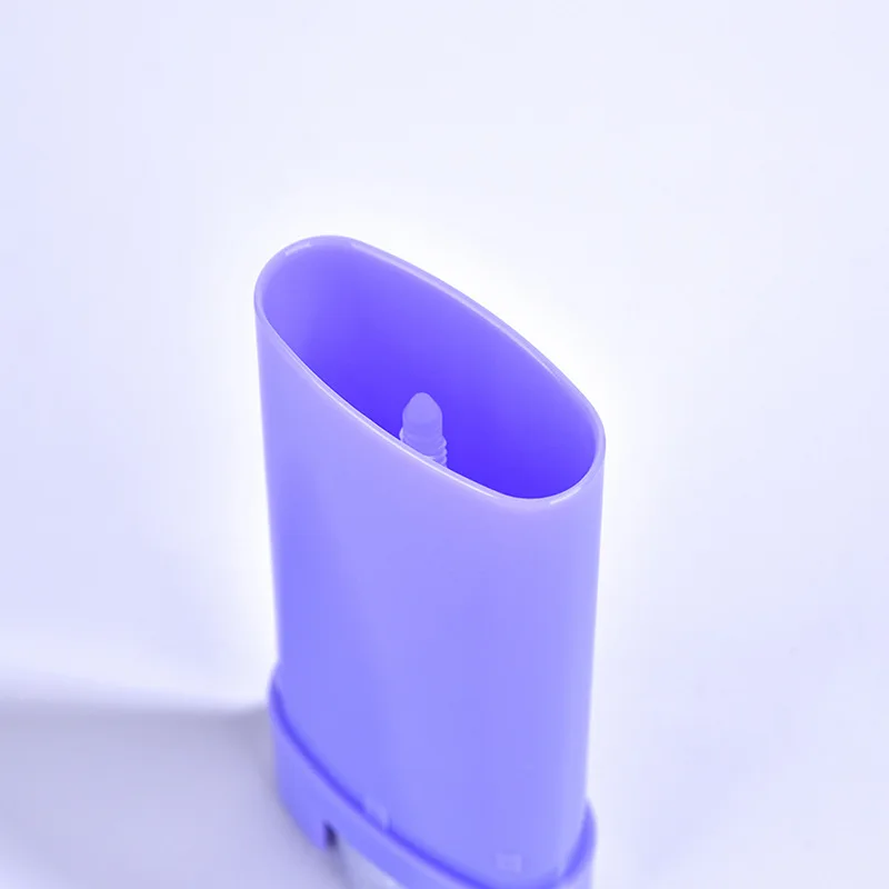 4 개/몫 15ml/15g 빈 타원형 립 밤 튜브 플라스틱 흰색 고체 향수 데오도란트 용기 휴대용 메이크업 립스틱 튜브 미니