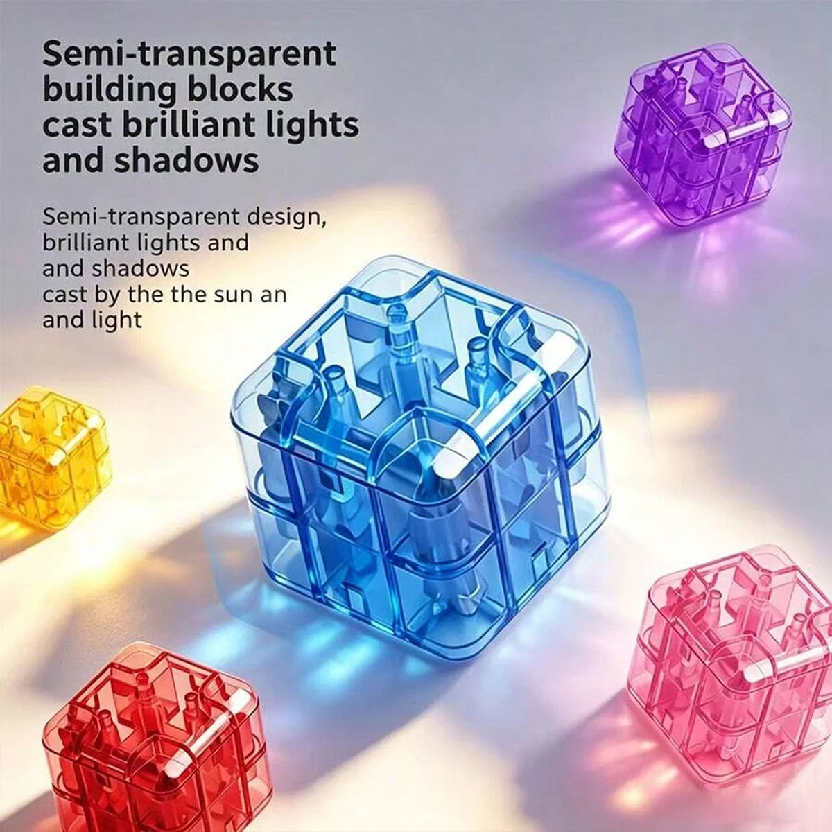 Magnetic Building Block Bricks Transparent Colorful Cubes With Iron Box STEM Stacking Educational Travel Toys For Kids Boy Gifts