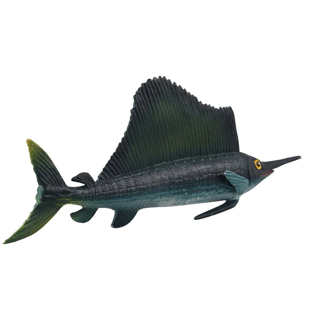 

Simulated Sailfish Marine Animal Decor Realistic Plastic Model Home Plastic Marine Animal Ornament Collection Toy Ocean Figure