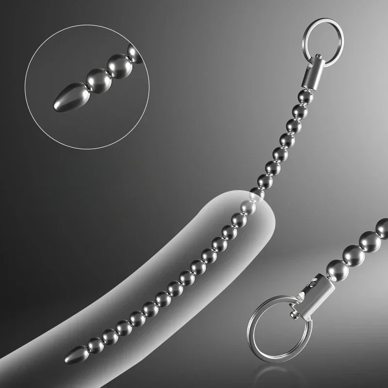 Stainless Steel Urethral Sound Dilators Penis Plug Insert Stimulation Catheter Beads Male Masturbator Horse Eye Sticks BDSM