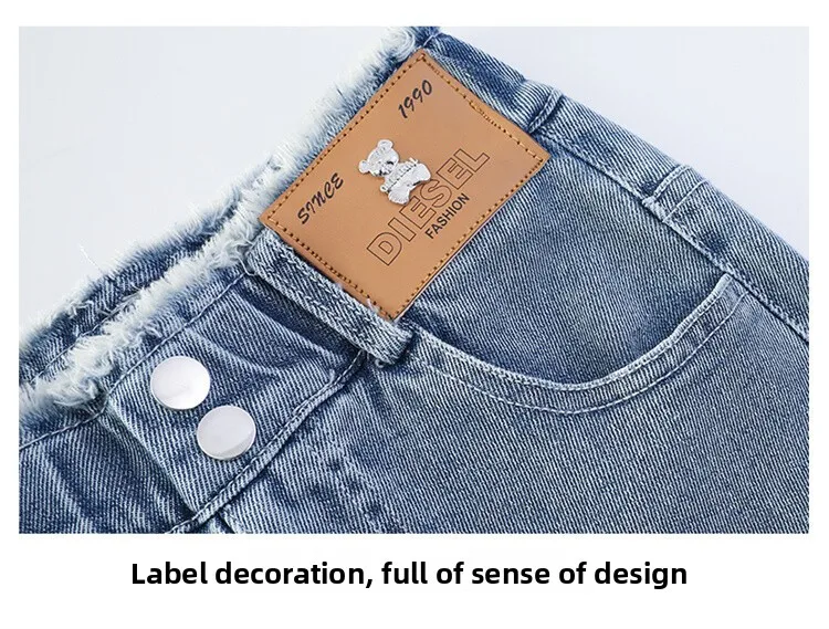 Schmal geschnittene, eng anliegende Jeans mit Herzmuster für Mädchen, elegante Boot-Cut-Denim-Leggings, modische Kinderjeanshose – Detail 21