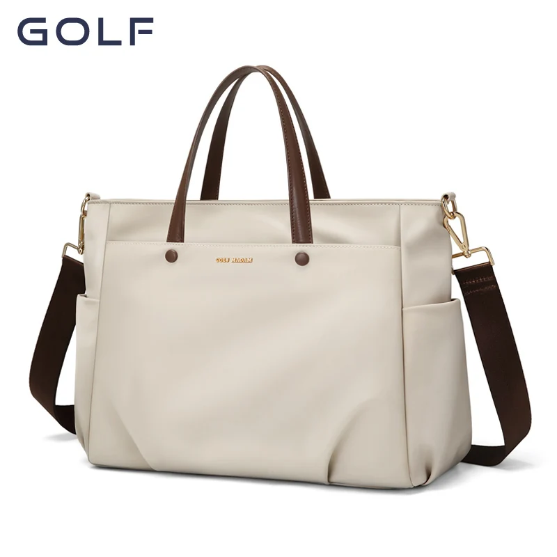 GOLF Handbag Women Laptop Shoulder Bag 14 15 Inch Notebook Solid Hand Bag Ladies Work Nylon Waterproof Office Briefcases Black
