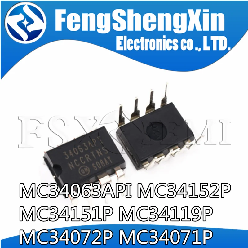 10PCS MC34063API DIP MC34063 DIP-8 34063API MC34152P MC34151P MC34151 MC34119P MC34119 MC34072P MC34072 MC34071P MC34071 DIP IC