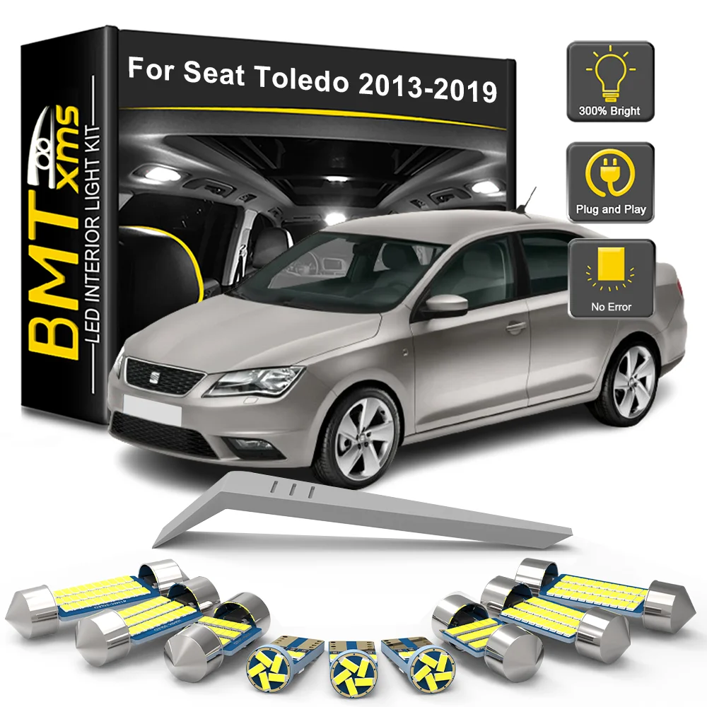 

BMTxms Canbus 5/9/13Pcs Car LED Interior Light Kit For Seat Toledo MK4 KG 2013 2015 2016 2017 2018 2019 Reading Bulb Accessories